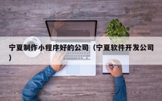 昆山宁夏制作小程序好的公司（宁夏软件开发公司）