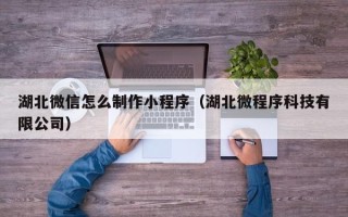 昆山湖北微信怎么制作小程序（湖北微程序科技有限公司）